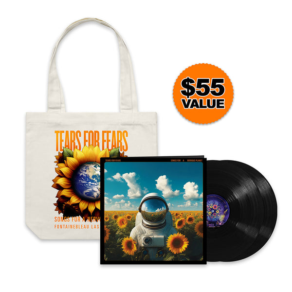SONGS FOR A NERVOUS PLANET VINYL & TOTE BUNDLE - STANDARD BLACK 2LP +