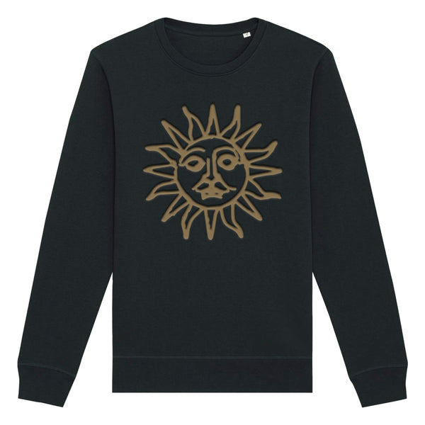 TEARS SUN EMBROIDERED BLACK CREW NECK SWEAT Tears For Fears
